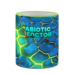 Кружка 3D Abiotic Factor logo bright neon, цвет: 3D-светло-зеленый кант — фото 2