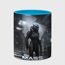 Кружка 3D Mass Effect game - пришелец, цвет: 3D-белый + небесно-голубой — фото 2