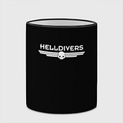 Кружка 3D Helldivers Logo, цвет: 3D-черный кант — фото 2
