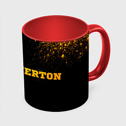 Кружка 3D Everton - gold gradient по-горизонтали, цвет: 3D-белый + красный