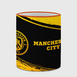 Кружка 3D Manchester City - gold gradient по-горизонтали, цвет: 3D-оранжевый кант — фото 2