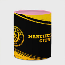 Кружка 3D Manchester City - gold gradient по-горизонтали, цвет: 3D-белый + розовый — фото 2