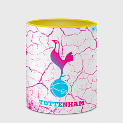 Кружка 3D Tottenham neon gradient style, цвет: 3D-белый + желтый — фото 2