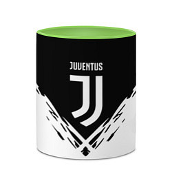 Кружка 3D Juventus sport geometry fc club, цвет: 3D-белый + светло-зеленый — фото 2