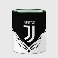 Кружка 3D Juventus sport geometry fc club, цвет: 3D-зеленый кант — фото 2