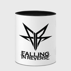 Кружка 3D Falling in Reverse band logo, цвет: 3D-белый + черный — фото 2