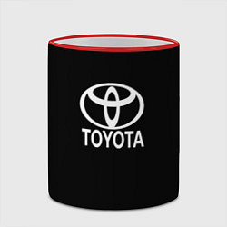 Кружка 3D Toyota white logo, цвет: 3D-красный кант — фото 2