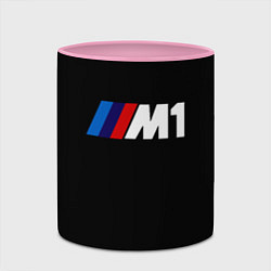 Кружка 3D BMW m1 logo, цвет: 3D-белый + розовый — фото 2