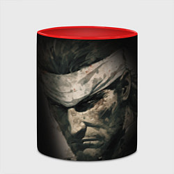 Кружка 3D Metal gear Venom Snake, цвет: 3D-белый + красный — фото 2