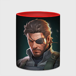 Кружка 3D Веном Снейк из игры Metal gear, цвет: 3D-белый + красный — фото 2