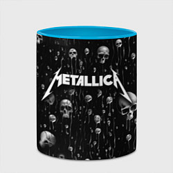 Кружка 3D Metallica - rock, цвет: 3D-белый + небесно-голубой — фото 2