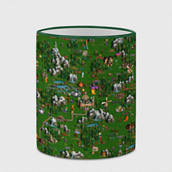 Кружка 3D Герои 3 Карта Сопряжения, цвет: 3D-зеленый кант — фото 2