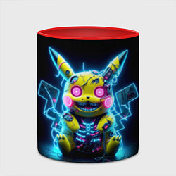 Кружка 3D Зомби Пикачу - неоновое свечение, цвет: 3D-белый + красный — фото 2