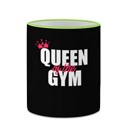 Кружка 3D Queen of the gym - crown, цвет: 3D-светло-зеленый кант — фото 2