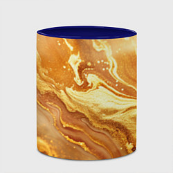 Кружка 3D Жидкое золото текстура, цвет: 3D-белый + синий — фото 2