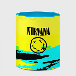 Кружка 3D Nirvana краски кислотные, цвет: 3D-белый + небесно-голубой — фото 2