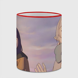 Кружка 3D Фрирен и Ферн рядом, цвет: 3D-красный кант — фото 2