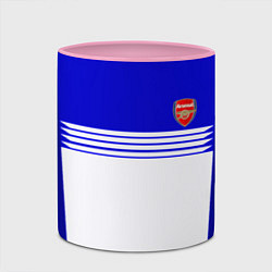 Кружка 3D Arsenal fc sport geometry, цвет: 3D-белый + розовый — фото 2