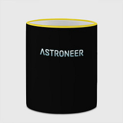 Кружка 3D Astroneer logo, цвет: 3D-желтый кант — фото 2