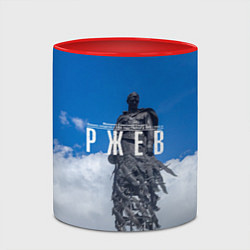 Кружка 3D Ржевский мемориал Советскому Солдату, цвет: 3D-белый + красный — фото 2