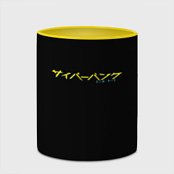 Кружка 3D Cyberpunk logo tokio, цвет: 3D-белый + желтый — фото 2