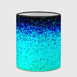 Кружка 3D Пикселизация неоновых цветов, цвет: 3D-черный кант — фото 2