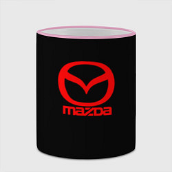 Кружка 3D Mazda red logo, цвет: 3D-розовый кант — фото 2