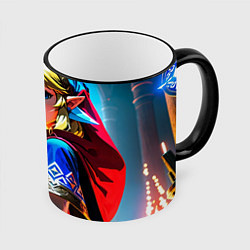 Кружка 3D Zelda, цвет: 3D-черный кант