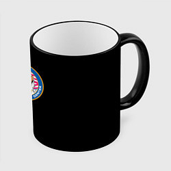Кружка 3D NASA usa logo, цвет: 3D-черный кант
