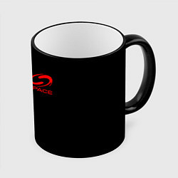 Кружка 3D Nasa space red logo, цвет: 3D-черный кант