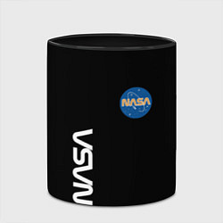 Кружка 3D NASA logo usa space, цвет: 3D-белый + черный — фото 2