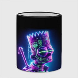 Кружка 3D Bart Simpson cyber ninja - neon glow, цвет: 3D-черный кант — фото 2