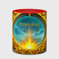 Кружка 3D Elden Ring золотое кольцо и зимний холод, цвет: 3D-белый + красный — фото 2