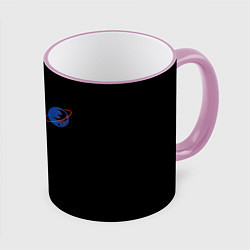 Кружка 3D Nasa космический бренд, цвет: 3D-розовый кант