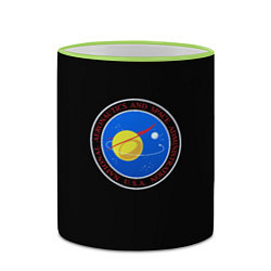 Кружка 3D NASA космос лого, цвет: 3D-светло-зеленый кант — фото 2