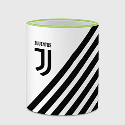 Кружка 3D Ювентус полосы, цвет: 3D-светло-зеленый кант — фото 2