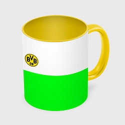 Кружка 3D Borussia color cport, цвет: 3D-белый + желтый