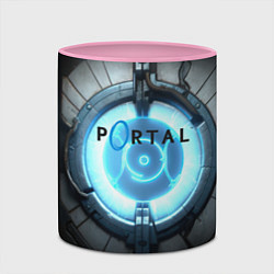 Кружка 3D Portal logo game, цвет: 3D-белый + розовый — фото 2