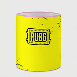Кружка 3D PUBG текстура геймер, цвет: 3D-розовый кант — фото 2