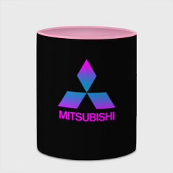 Кружка 3D Mitsubishi gradient, цвет: 3D-белый + розовый — фото 2