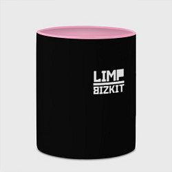 Кружка 3D Lim Bizkit logo, цвет: 3D-белый + розовый — фото 2