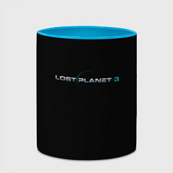Кружка 3D Lost planet 3, цвет: 3D-белый + небесно-голубой — фото 2