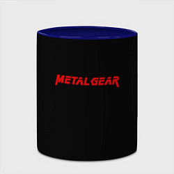 Кружка 3D Metal gear red logo, цвет: 3D-белый + синий — фото 2