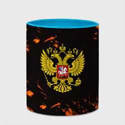 Кружка 3D Россия огненные краски, цвет: 3D-белый + небесно-голубой — фото 2
