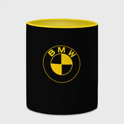 Кружка 3D BMW logo yellow, цвет: 3D-белый + желтый — фото 2