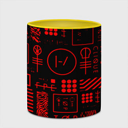 Кружка 3D Twenty one pilots pattern rock, цвет: 3D-белый + желтый — фото 2