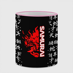 Кружка 3D Samurai japan steel, цвет: 3D-розовый кант — фото 2