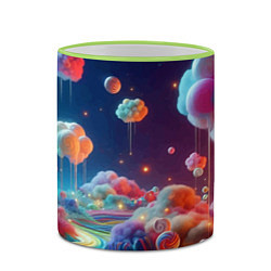 Кружка 3D Planet chupa chups - neon glow, цвет: 3D-светло-зеленый кант — фото 2