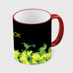 Кружка 3D Xbox game flame, цвет: 3D-красный кант