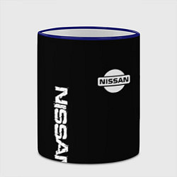 Кружка 3D Nissan logo white auto, цвет: 3D-синий кант — фото 2